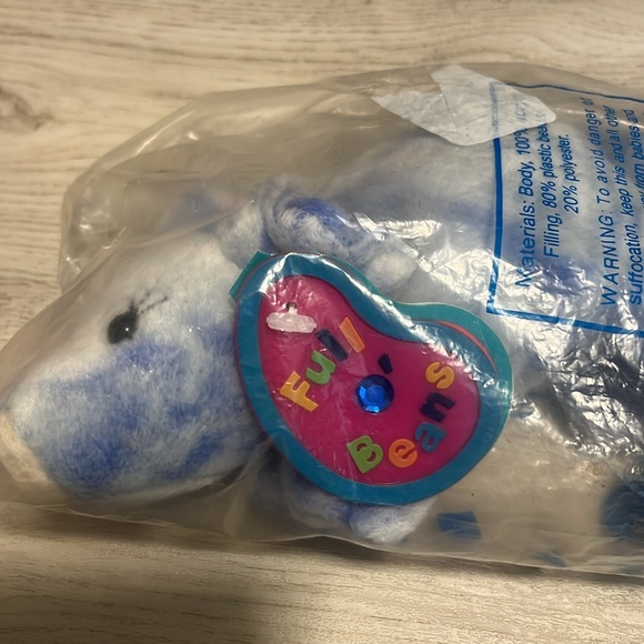 Avon Kids September Blueberry Pig Sapphire NEW 2000 Plush Full Of Beans - Picture 2 of 4
